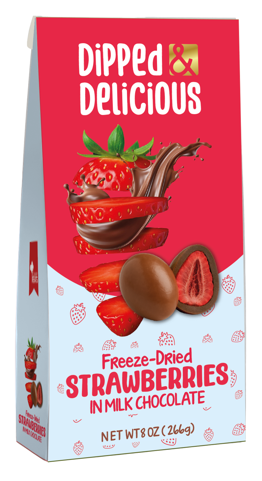 STRAWBERRY WITH MILK CHOCOLATE DRAGEE
