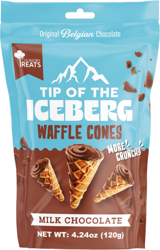 Milk Chocolate Filled  Waffle Cones