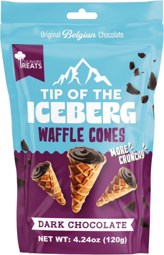 Dark Chocolate Filled Waffle Cones