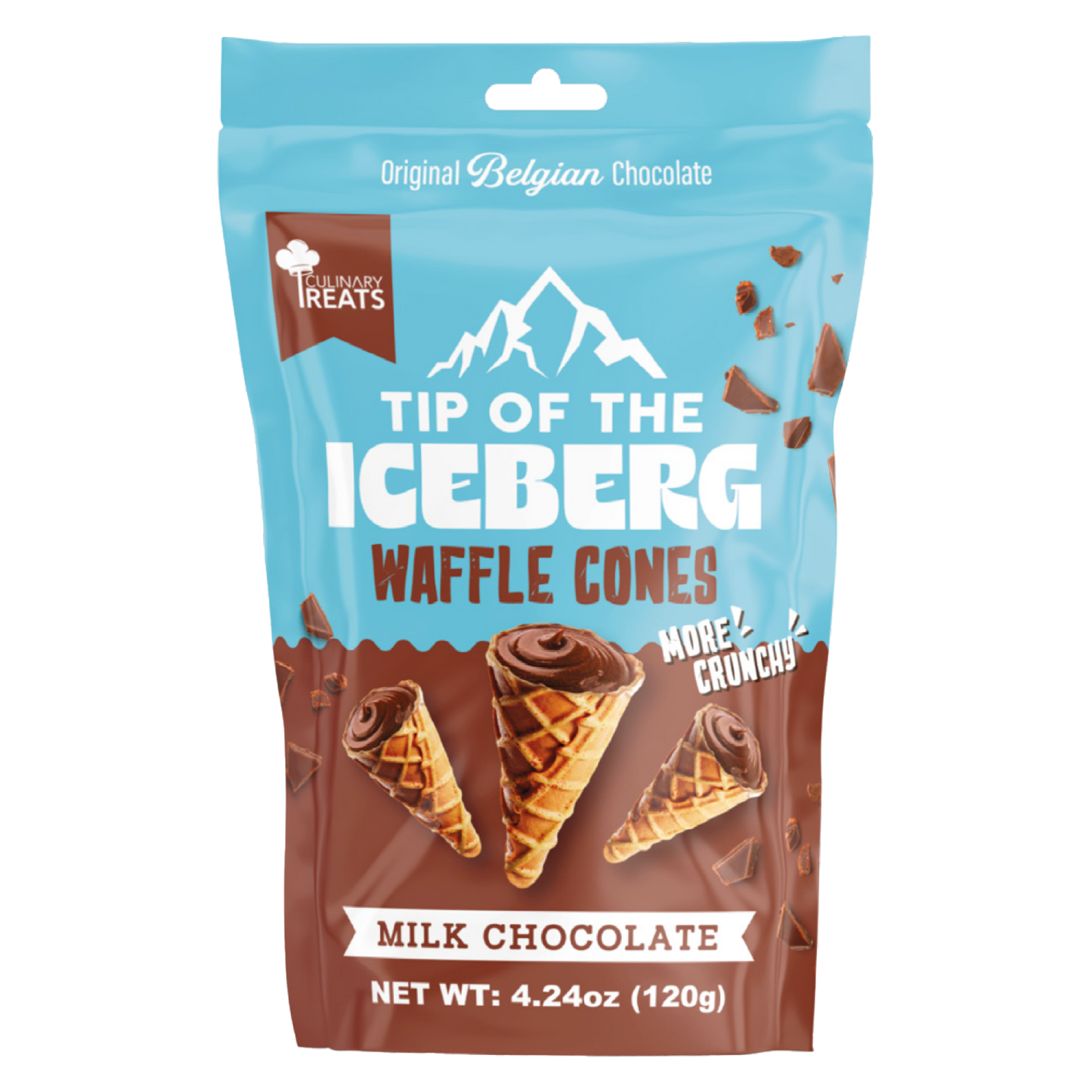 Milk Chocolate Filled  Waffle Cones