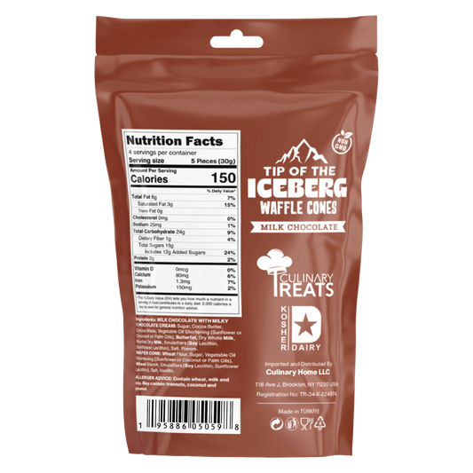 Milk Chocolate Filled  Waffle Cones