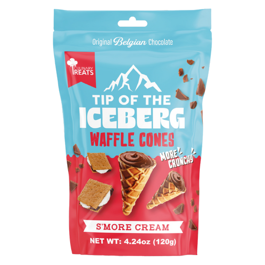 Marshmallow & Smore cream milk chocolate Filled Waffle cones