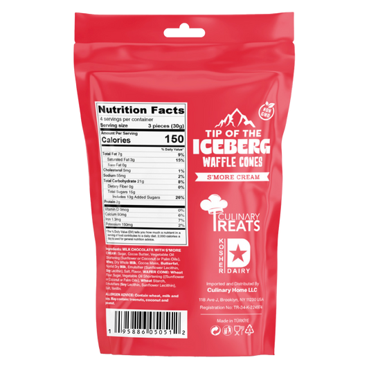 Marshmallow & Smore cream milk chocolate Filled Waffle cones