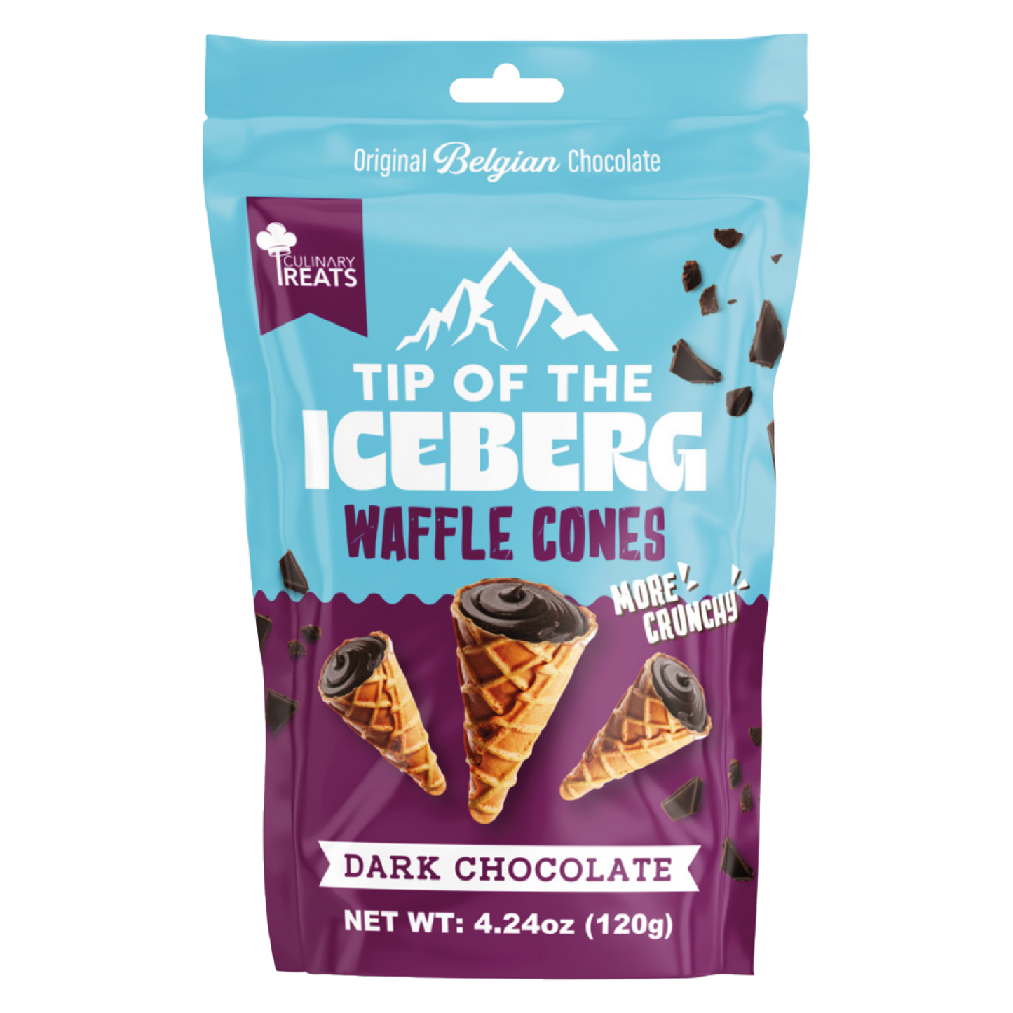 Dark Chocolate Filled Waffle Cones