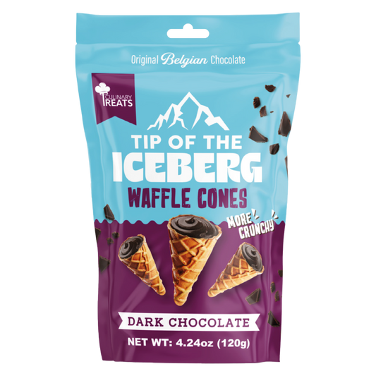 Dark Chocolate Filled Waffle Cones