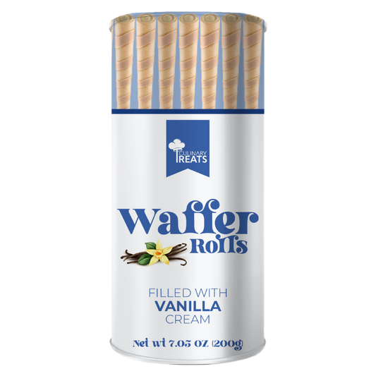 WAFFER ROLLS FILLED WITH VANILLA CREAM