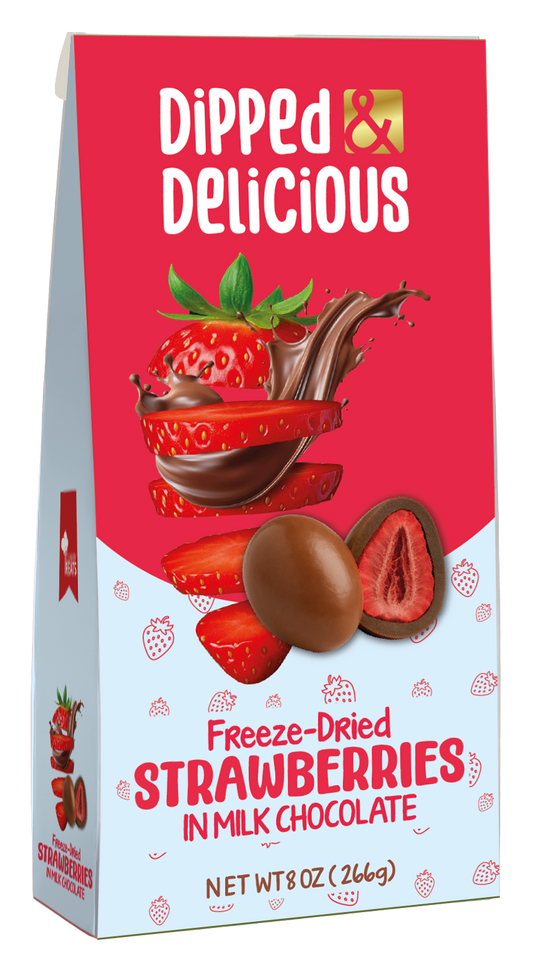 STRAWBERRY WITH MILK CHOCOLATE DRAGEE